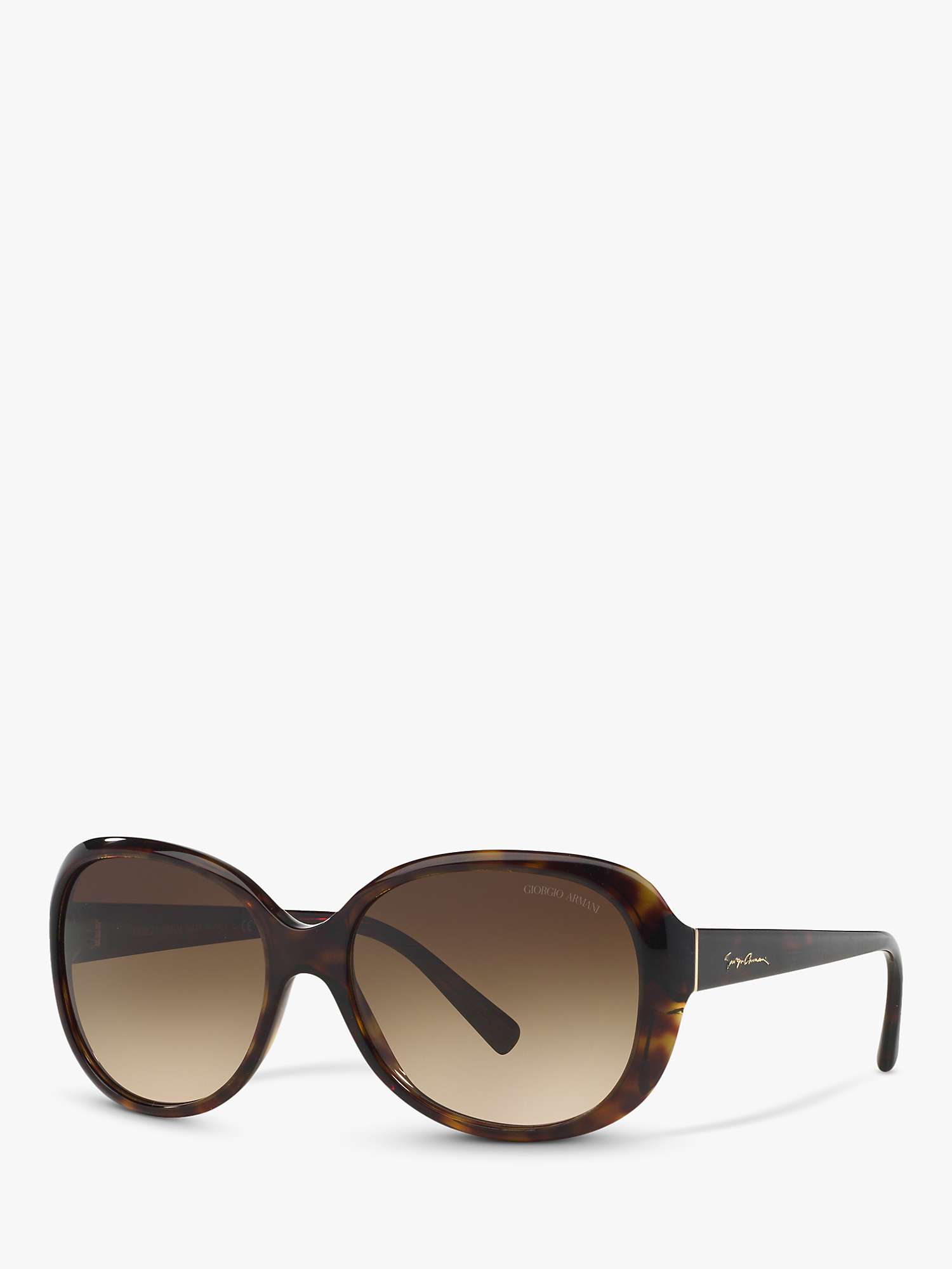 Buy Giorgio Armani AR8047 Women's Round Sunglasses, Havana/Brown Gradient Online at johnlewis.com