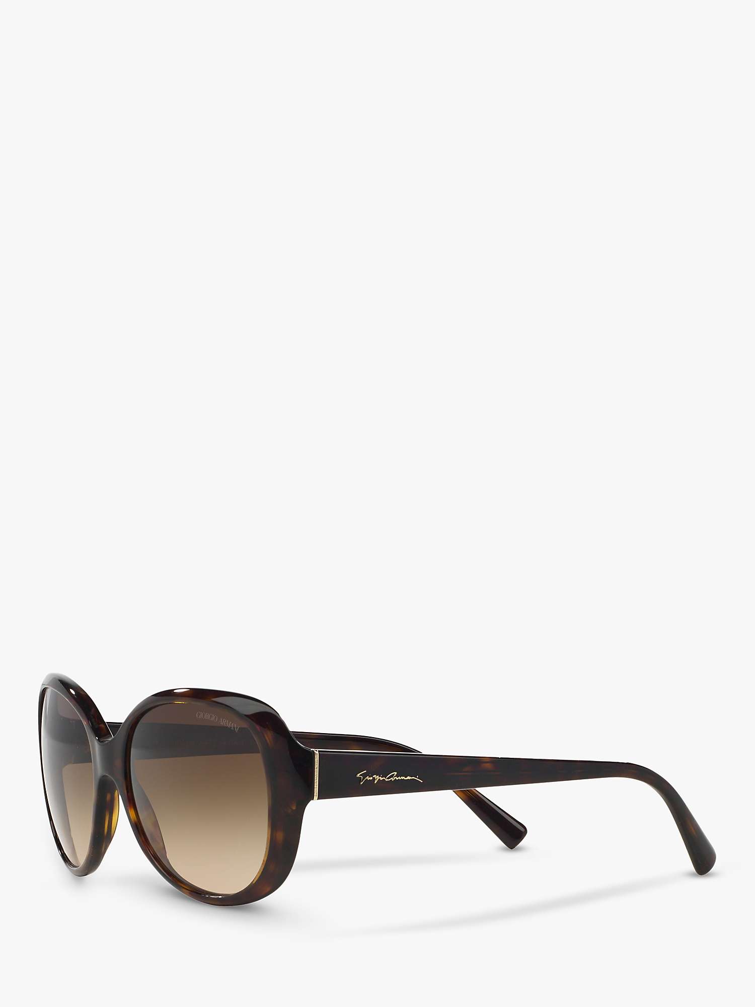 Buy Giorgio Armani AR8047 Women's Round Sunglasses, Havana/Brown Gradient Online at johnlewis.com