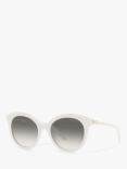 Prada PR02YS Women's Cat's Eye Sunglasses, White