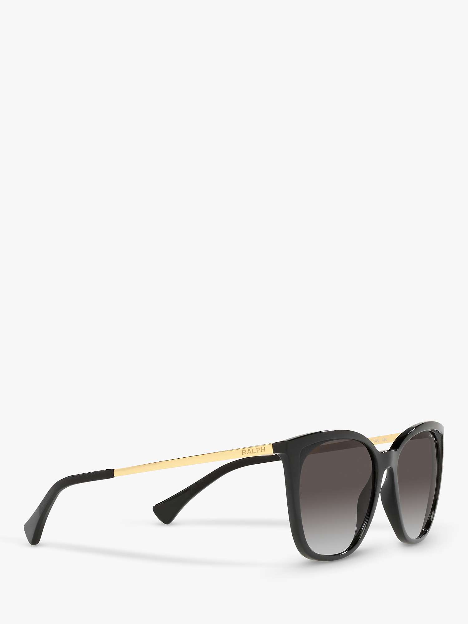 Buy Ralph RA5280 Women's Cat's Eye Sunglasses, Shiny Black/Grey Gradient Online at johnlewis.com