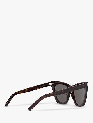 Yves Saint Laurent SL 214 Women's Kate Cat's Eye Sunglasses, Tortoise/Grey