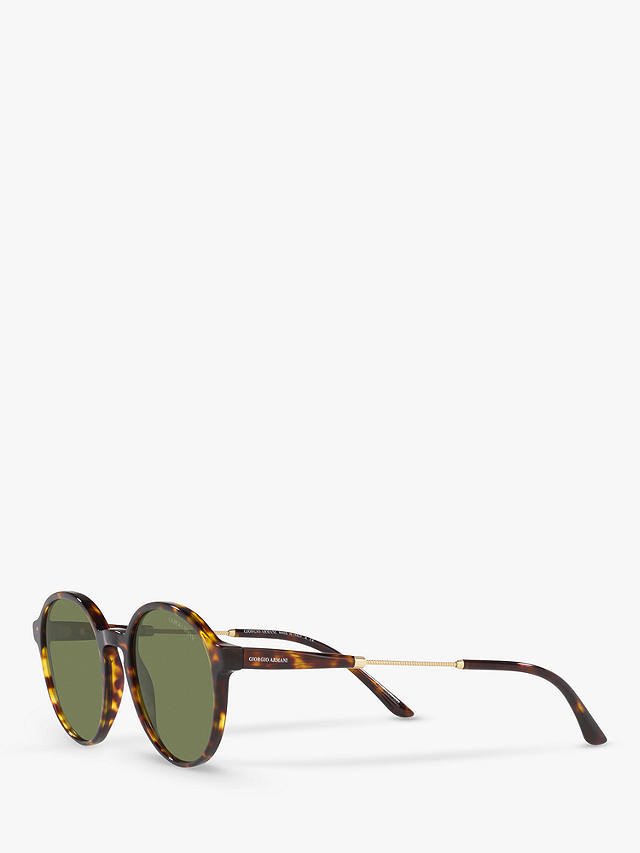 Giorgio Armani AR8160 Men's Oval Sunglasses, Havana/Green
