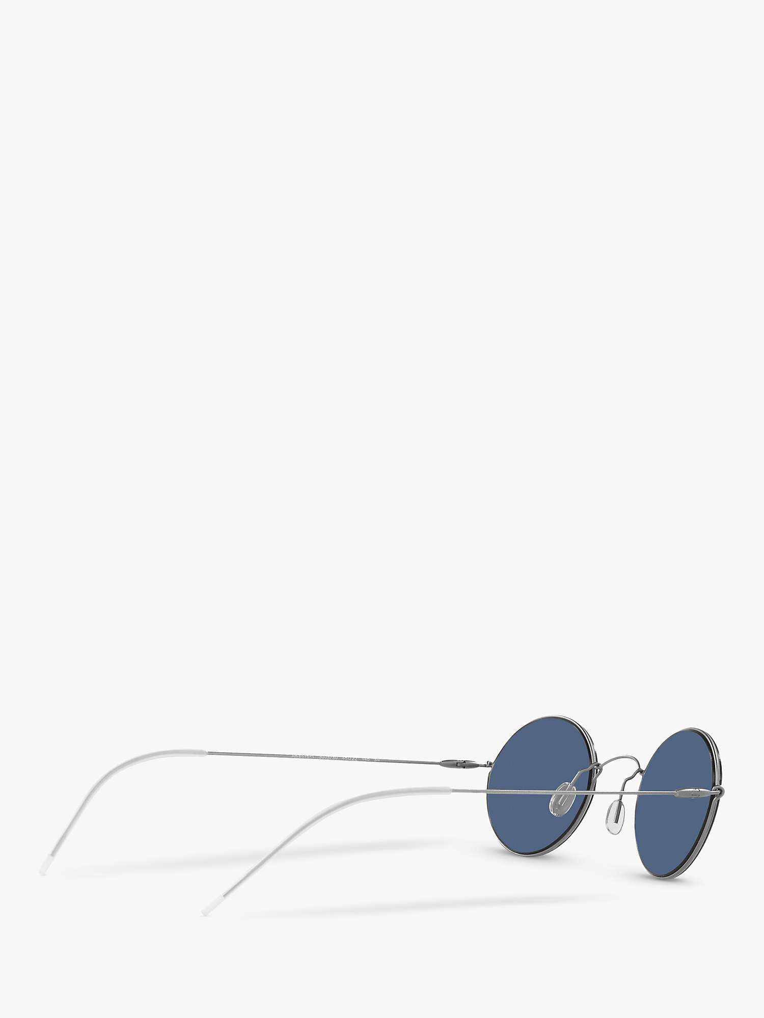 Buy Giorgio Armani AR6115T Men's Oval Sunglasses, Grey/Blue Online at johnlewis.com