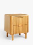 John Lewis Natural Contemporary 2 Drawer Bedside Table, Natural