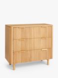 John Lewis Natural Contemporary 3 Drawer Chest, Natural