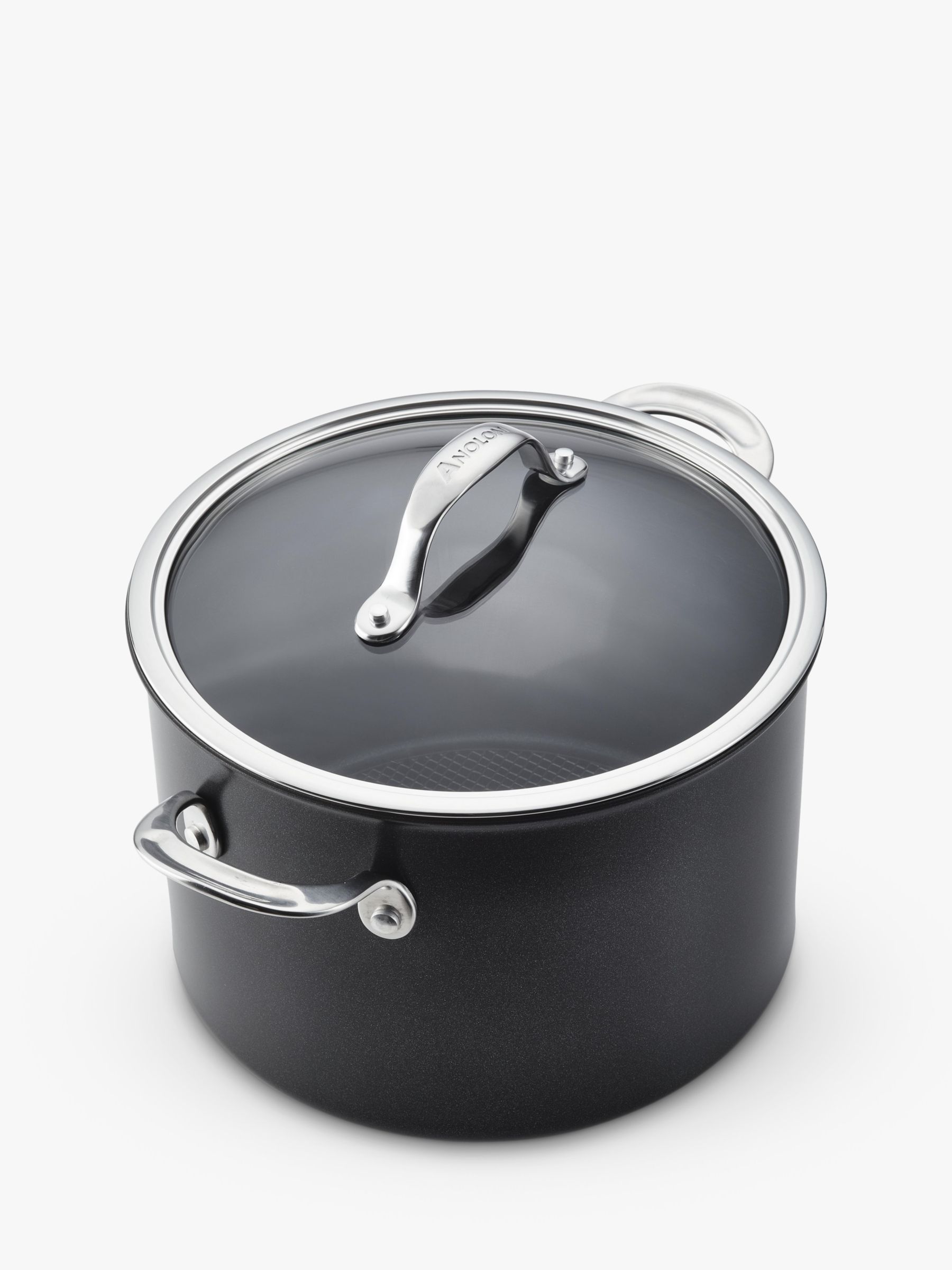 Anolon x Hybrid Nonstick Cookware Induction / Pots and Pans Set, 10 Piece - Dark Gray