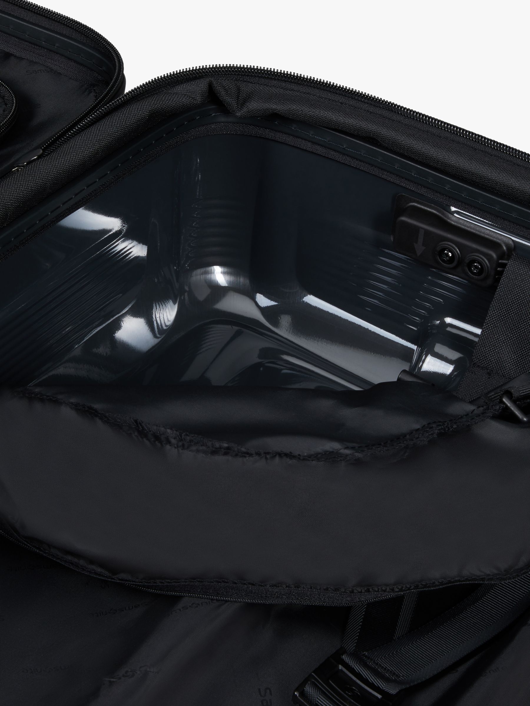 Samsonite Nuon 8-Wheel 69cm Expandable Medium Suitcase, Metallic White