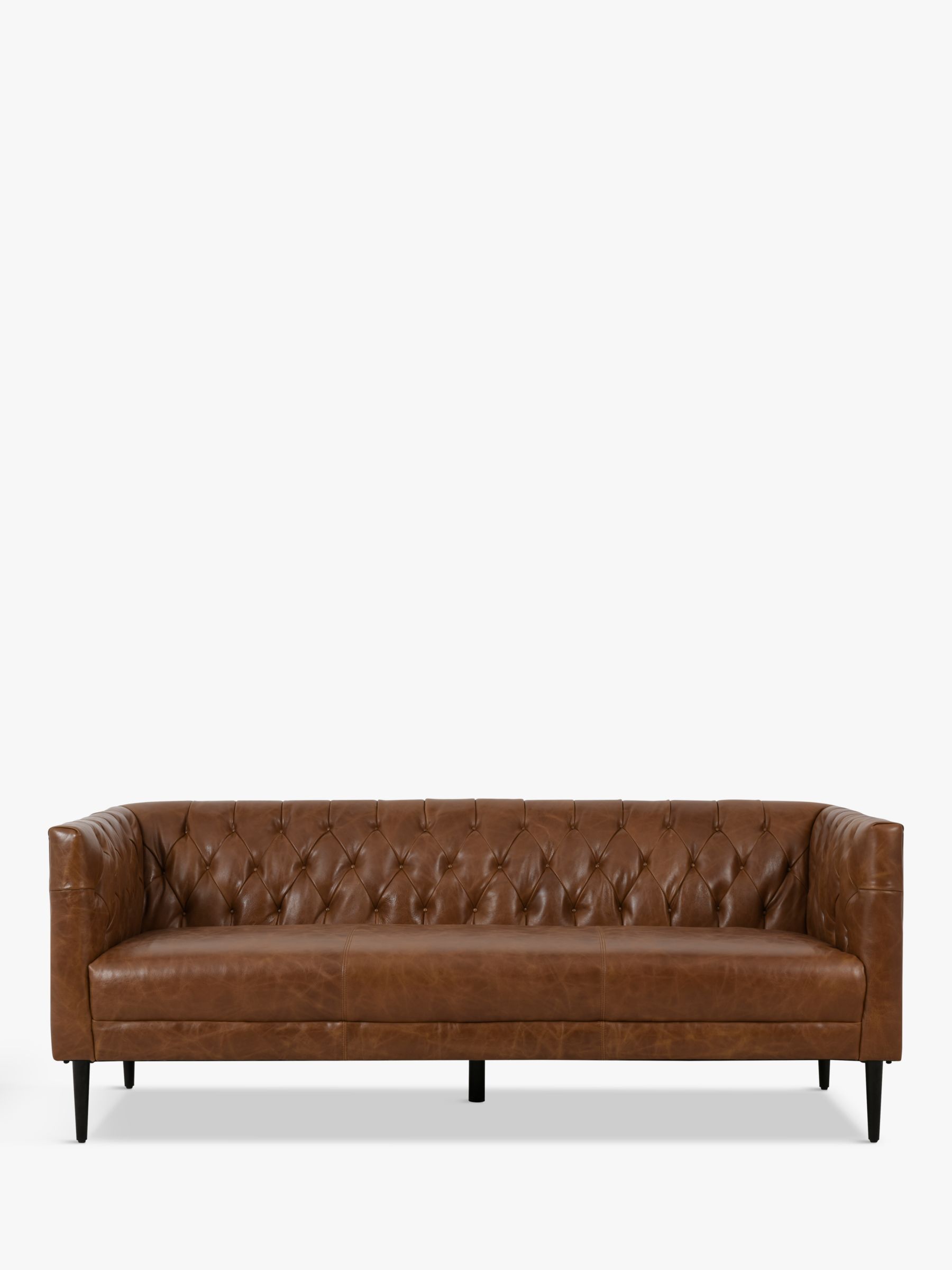 Photo of Halo williams large 3 seater leather sofa vintage soft camel