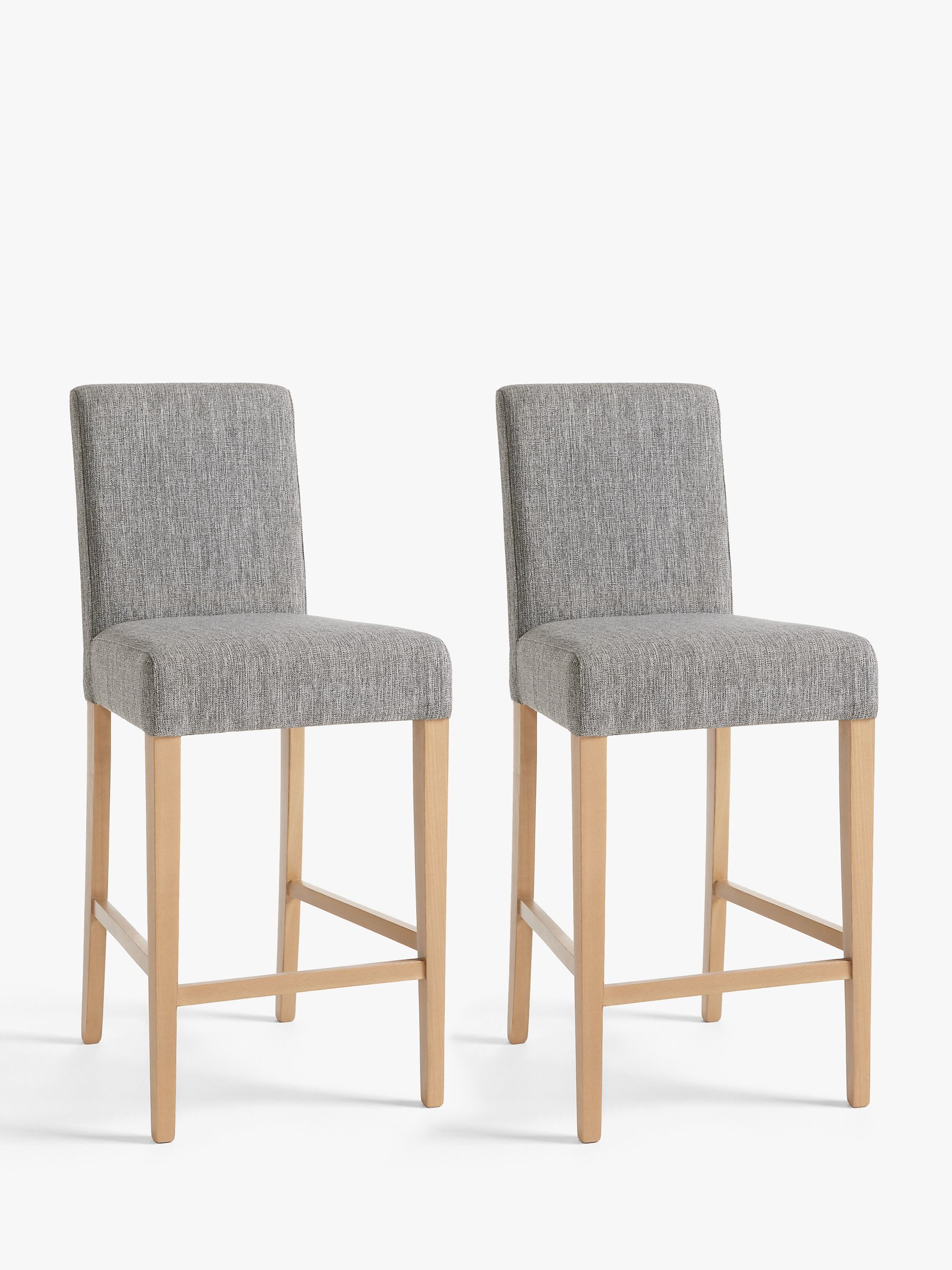 Photo of John lewis anyday slender fabric seat bar stool pair