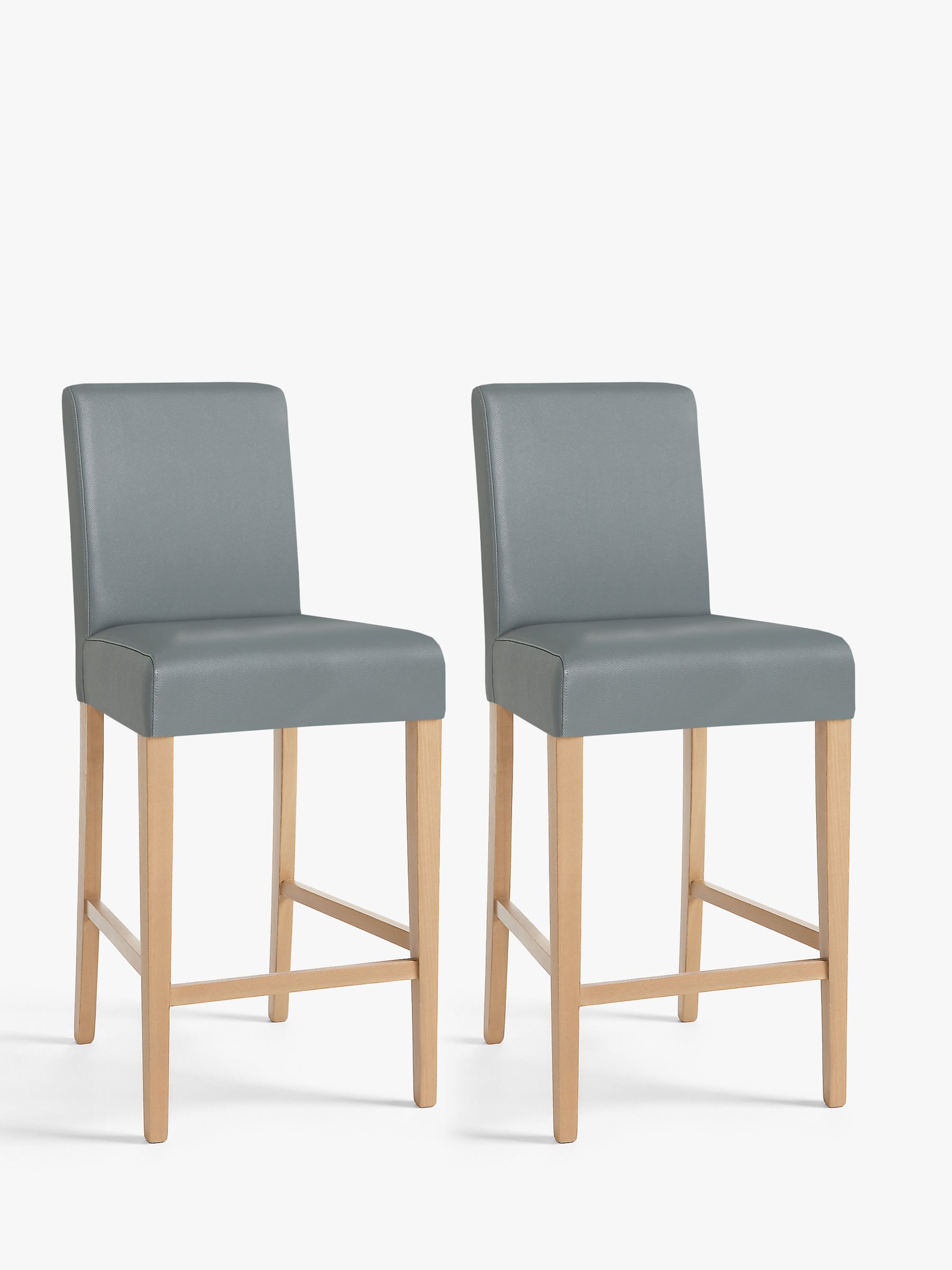 Photo of John lewis anyday slender faux leather bar stool pair