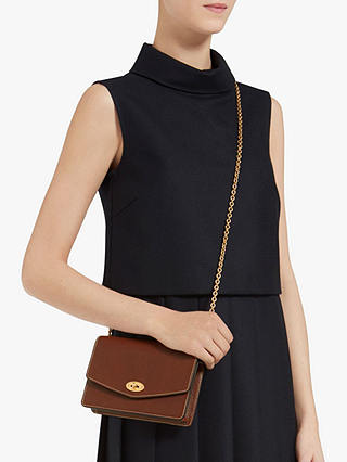Mulberry Small Darley Small Classic Grain Leather Clutch Bag, Oak