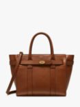 Mulberry Small Bayswater Zipped Classic Grain Leather Tote Bag, Oak