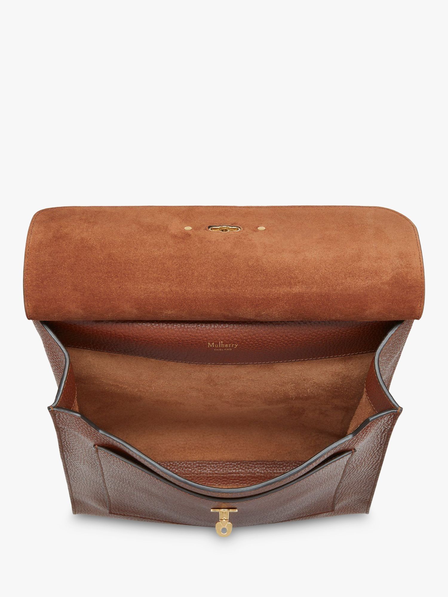 Mulberry Antony Small Classic Grain Leather Messenger Bag, Oak at John  Lewis & Partners