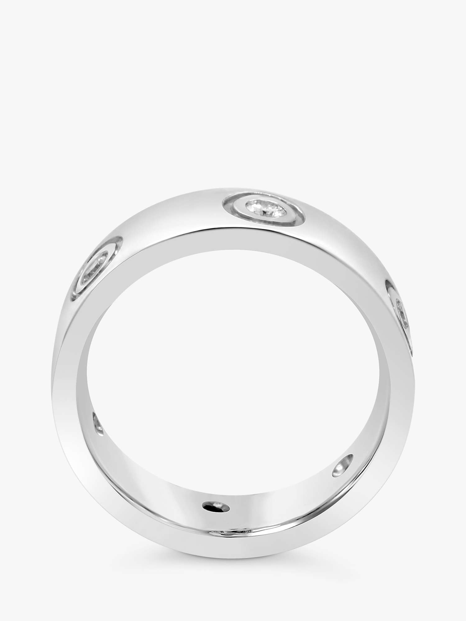 Buy Milton & Humble Jewellery Second Hand 18ct White Gold Diamond Band Ring Online at johnlewis.com