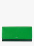Mulberry Heavy Grain Leather Continental Wallet, Mulberry Green/Lawn Green