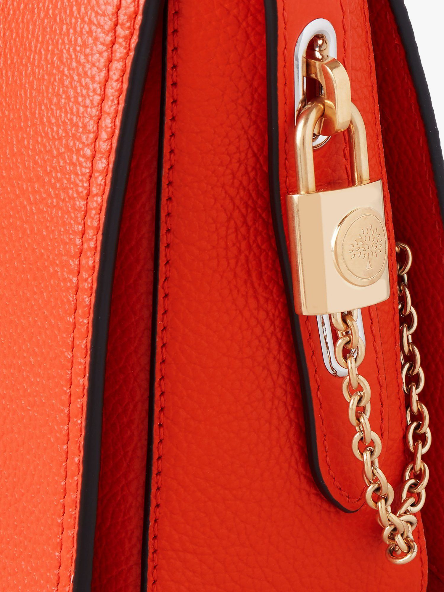 Mulberry Billie Small Classic Grain Leather Cross Body Bag, Coral