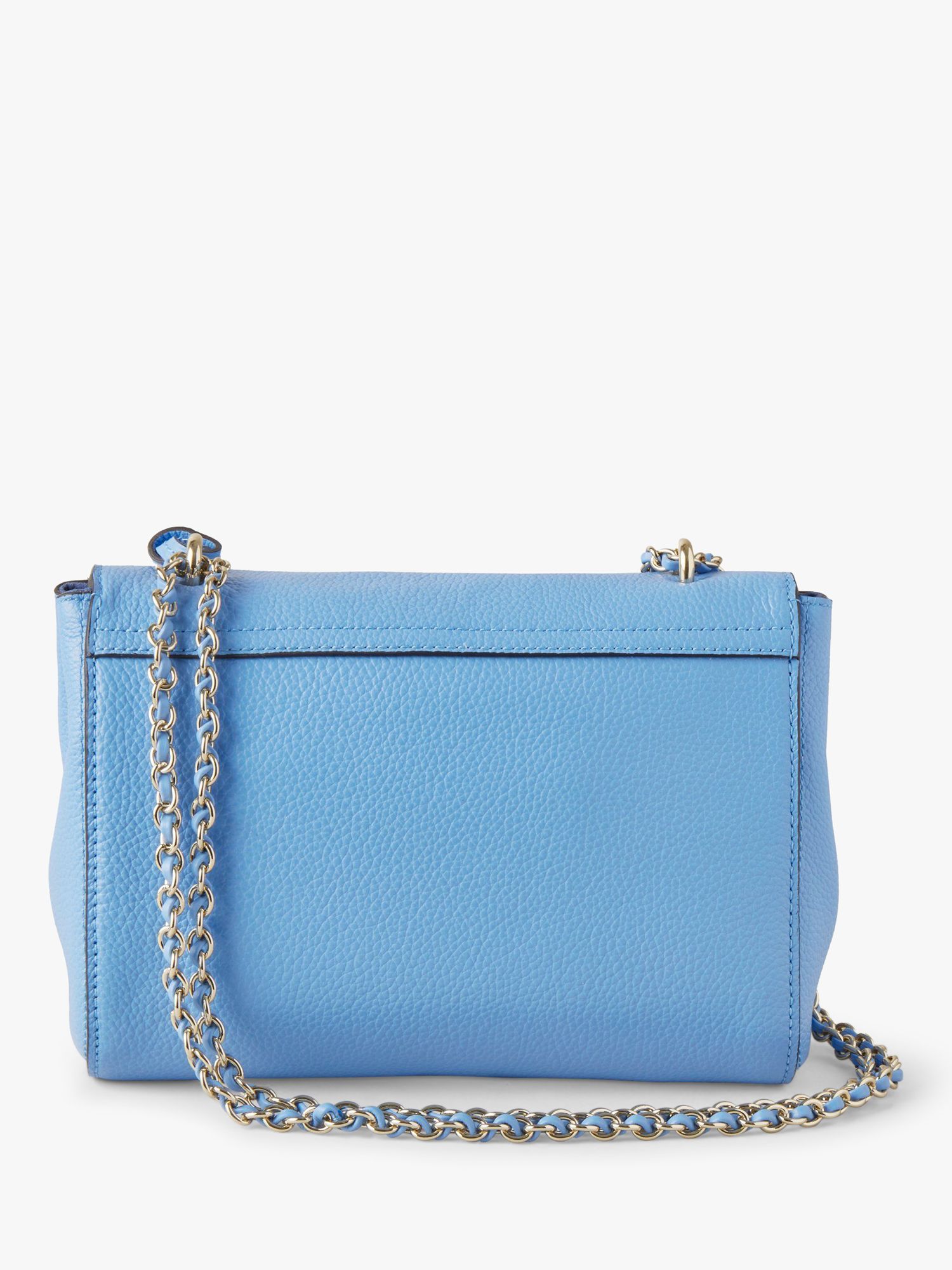 Mulberry Lily Classic Grain Leather Shoulder Bag, Cornflower Blue at ...