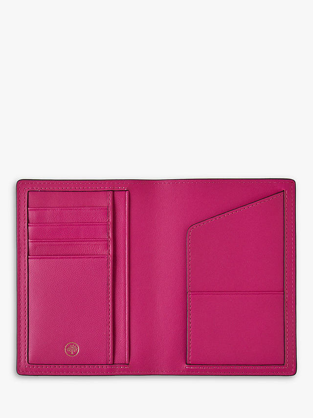 Mulberry Heavy Grain Leather Passport Cover, Mulberry Pink