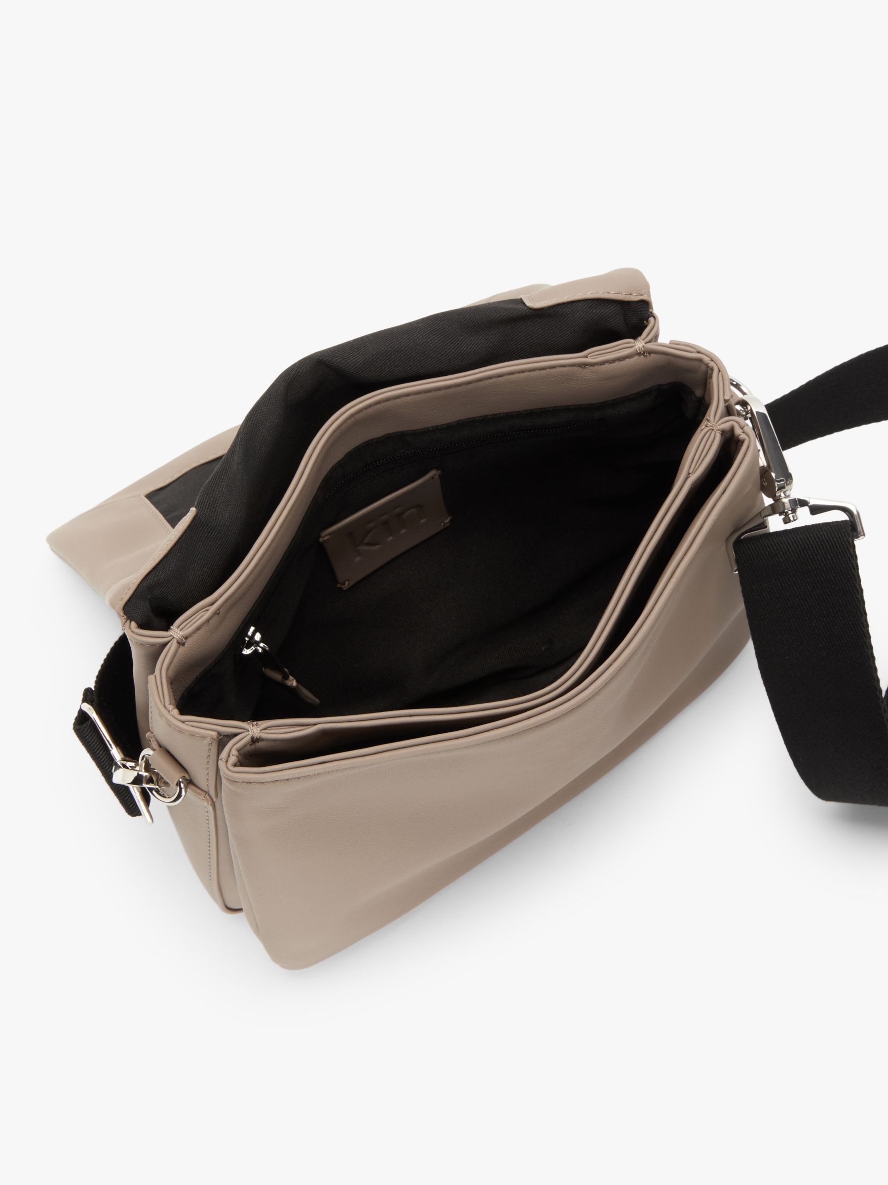 Kin Soft Flap Over Cross Body Bag, Neutral at John Lewis & Partners