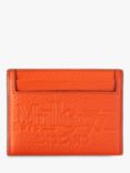 Mulberry Embossed Small Classic Grain Leather Credit Card Slip, Mandarin Orange