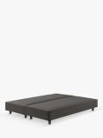 John Lewis Pocket Sprung Shallow Divan Base, Double, Soft Touch Chenille Charcoal