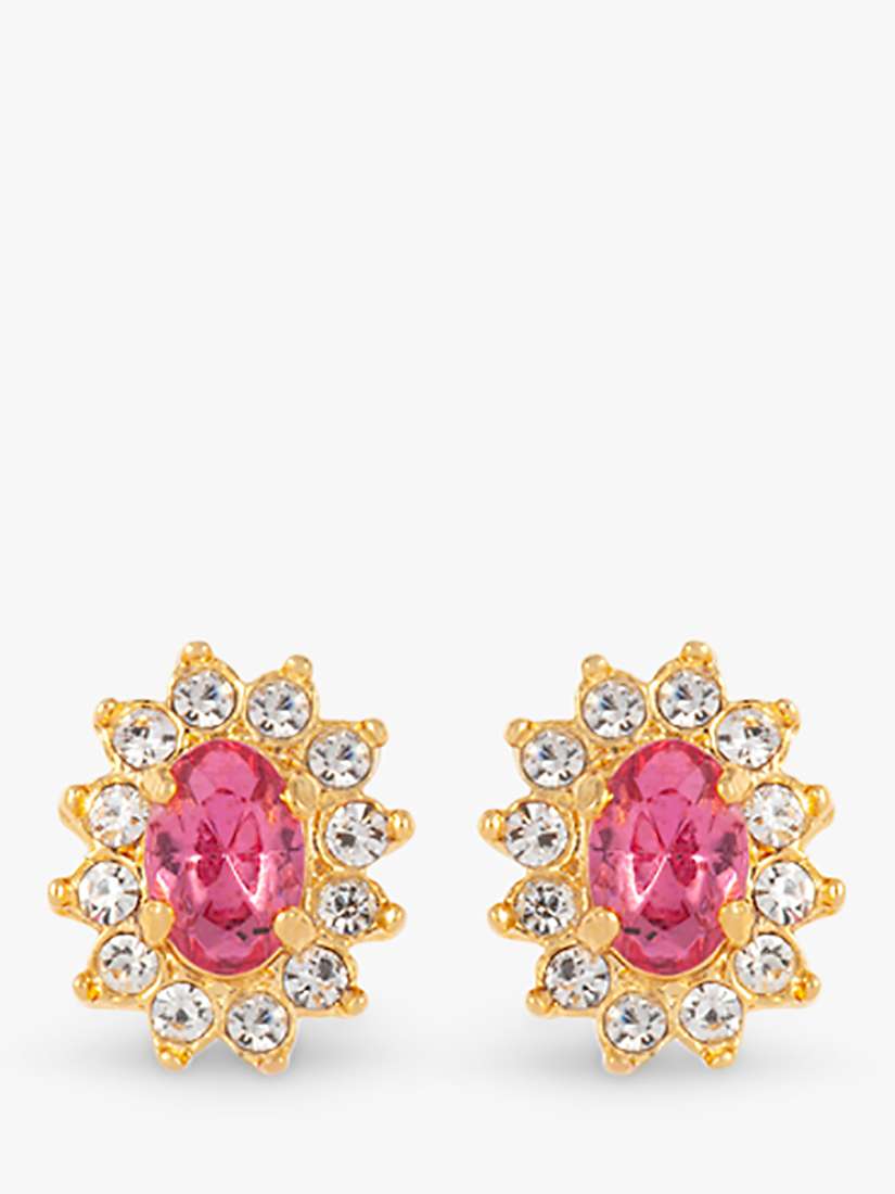 Buy Susan Caplan Vintage Rediscovered Collection Gold Plated Swarovski Crystal Radiant Stud Earrings, Dated Circa 1980s Online at johnlewis.com