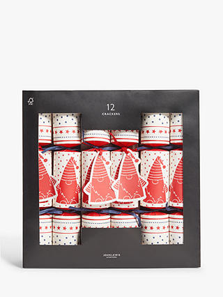 John Lewis Jolly General Store Gonks Crackers, Pack of 12, Red/White