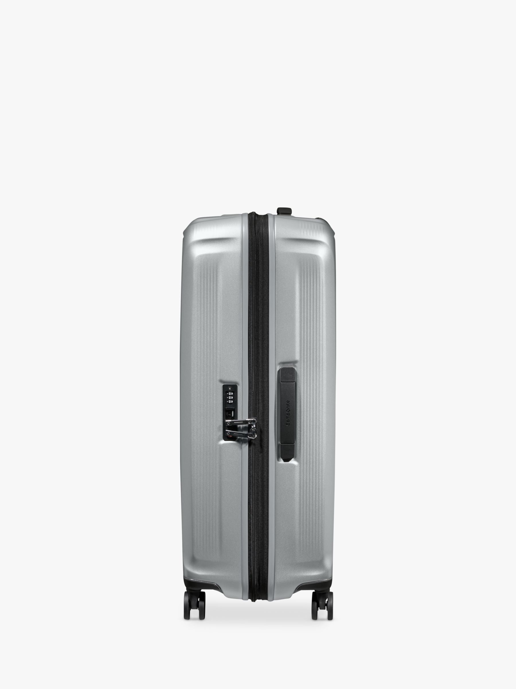 Samsonite Nuon 8-Wheel 75cm Expandable Large Suitcase, Matt Silver