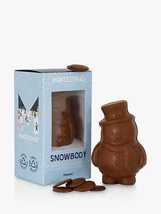 Montezuma's Organic Milk Chocolate Snowman Character with Buttons, 100g