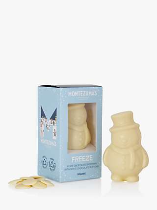 Montezuma's Organic White Chocolate Snowman Character with Buttons, 100g