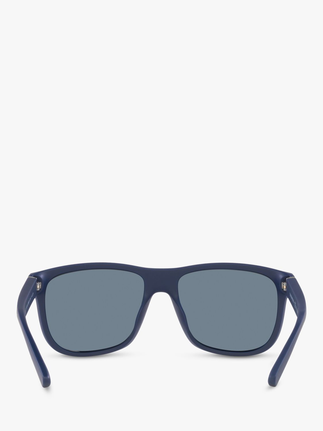 Emporio Armani EA4182U Men's Polarised Square Sunglasses, Matte Blue/Blue