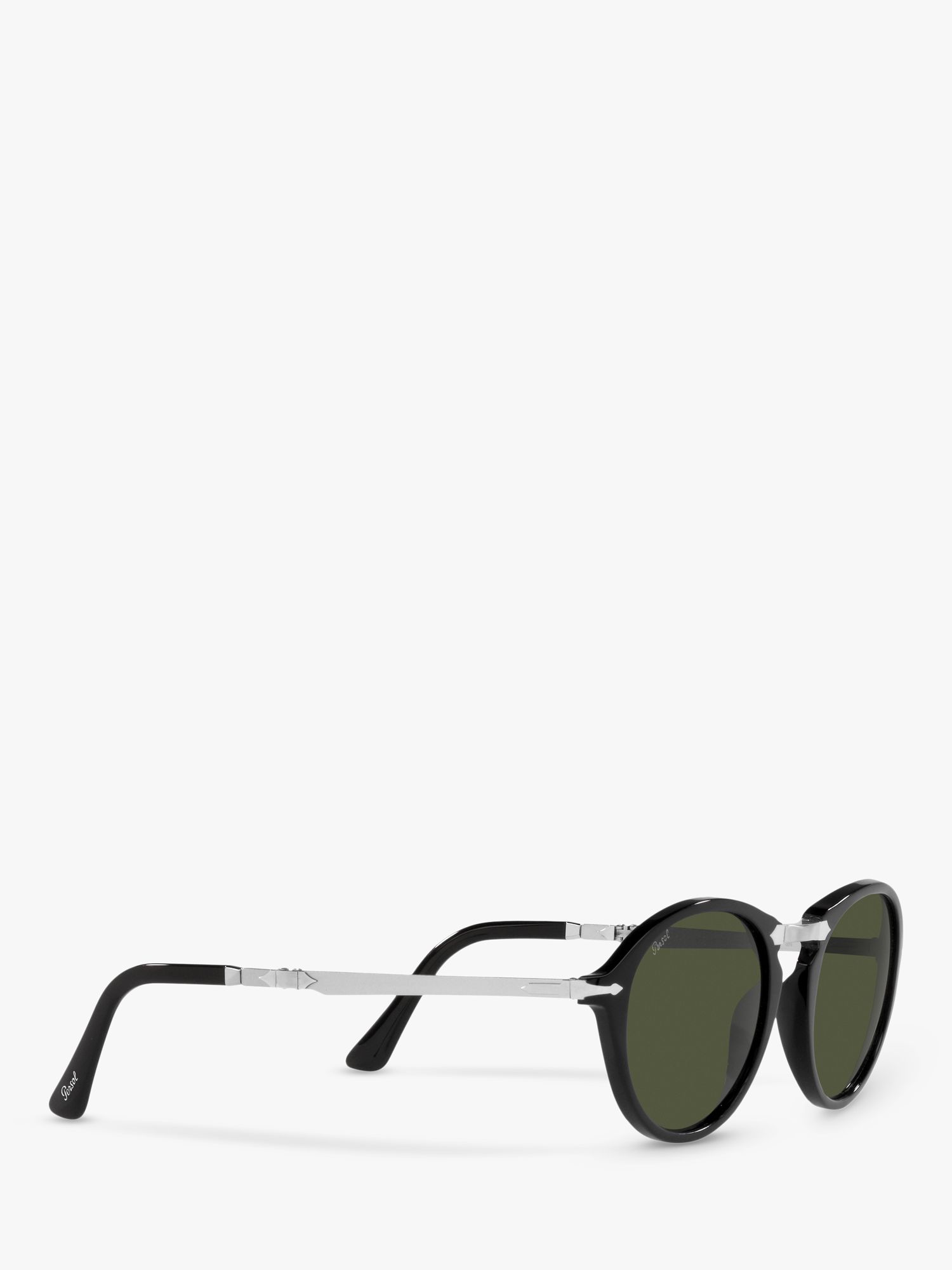 Persol PO3274S Unisex Oval Sunglasses, Black/Green