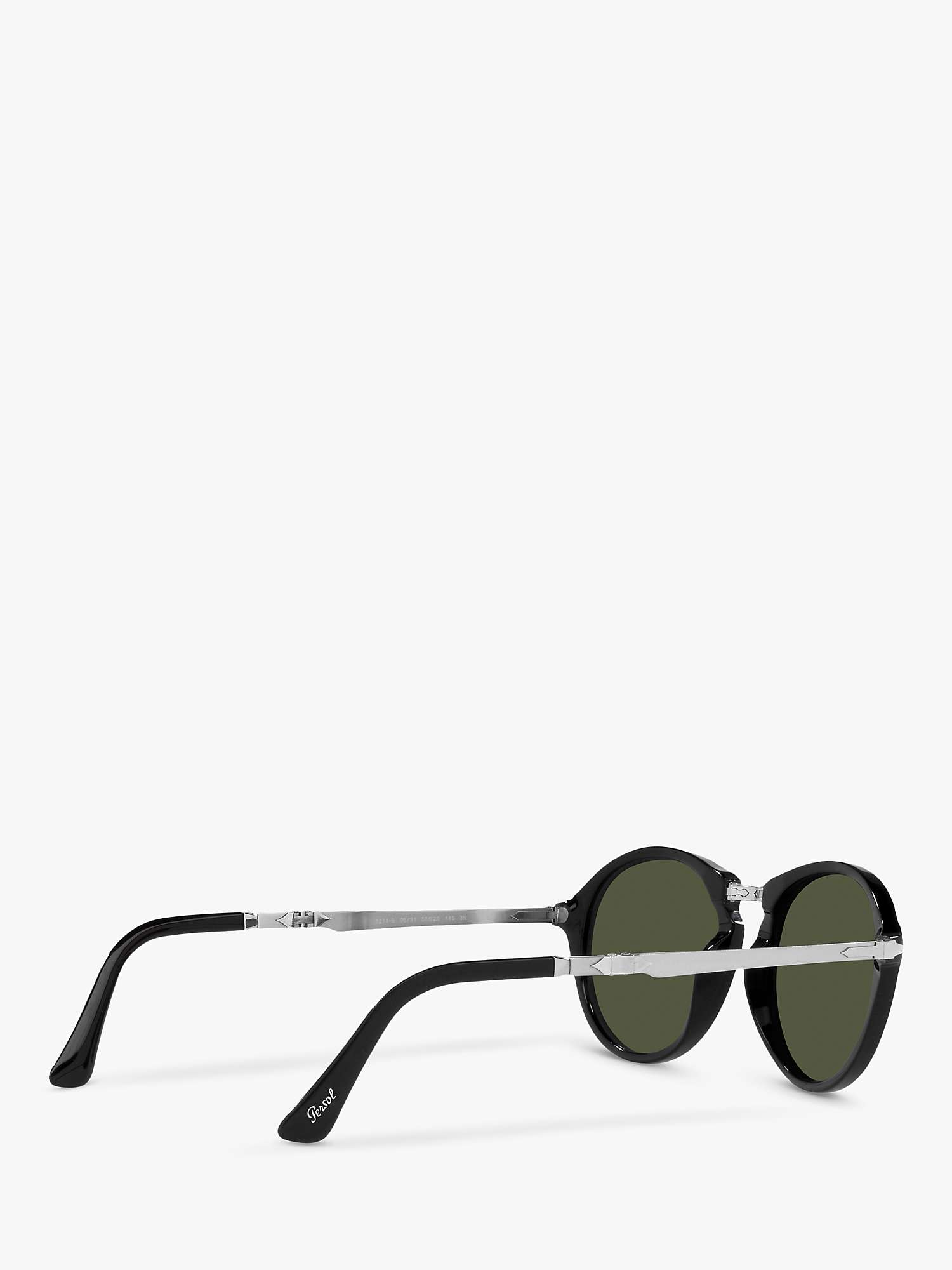 Buy Persol PO3274S Unisex Oval Sunglasses, Black/Green Online at johnlewis.com