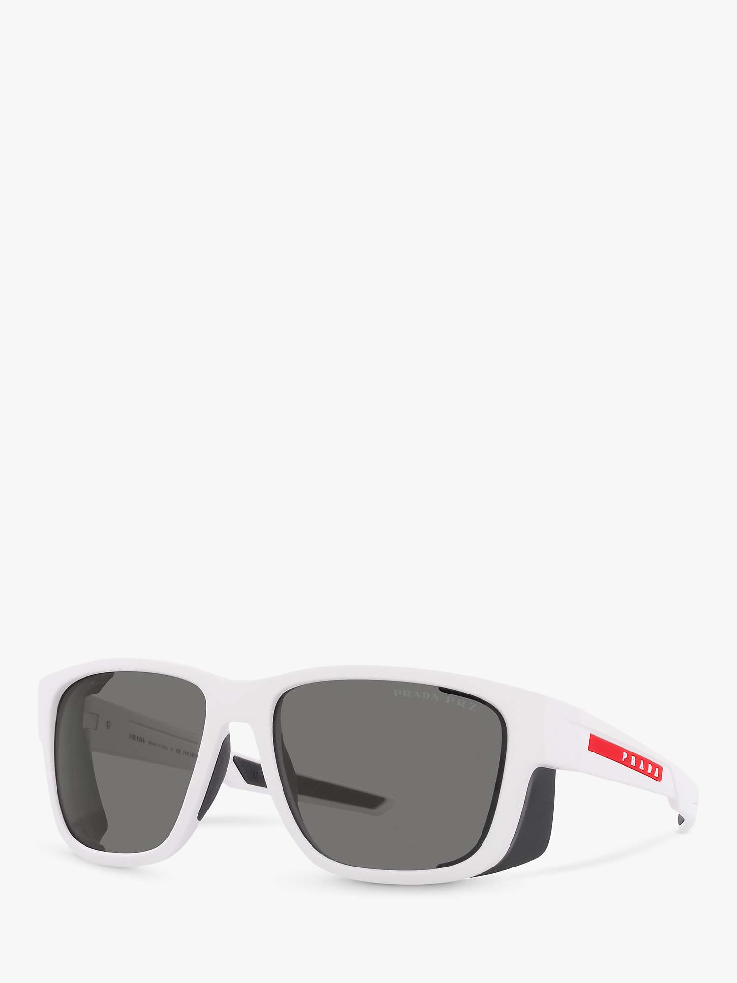 Prada Linea Rossa PS 07WS Men's Polarised Square Sunglasses, White