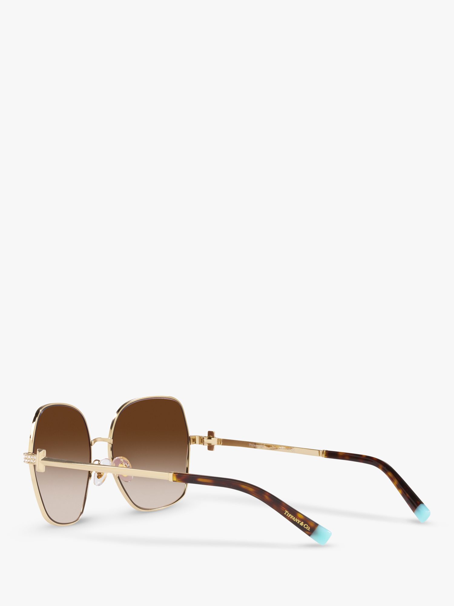 Tiffany & Co TF3085B Women's Irregular Sunglasses, Pale Gold/Brown ...