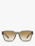 Emporio Armani EA4175 Men's Square Sunglasses,Transparent Green/Brown Gradient