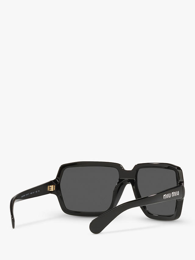 Miu Miu MU 06WS Women's Irregular Sunglasses, Black/Grey