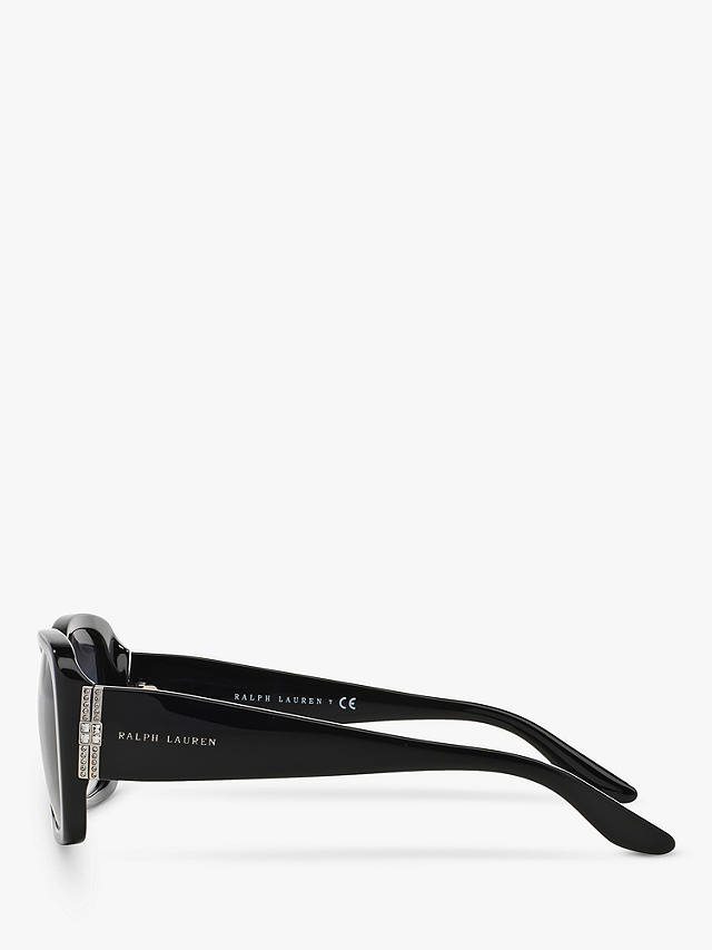 Ralph Lauren RL8127B Women's Rectangular Sunglasses, Black/Grey Gradient
