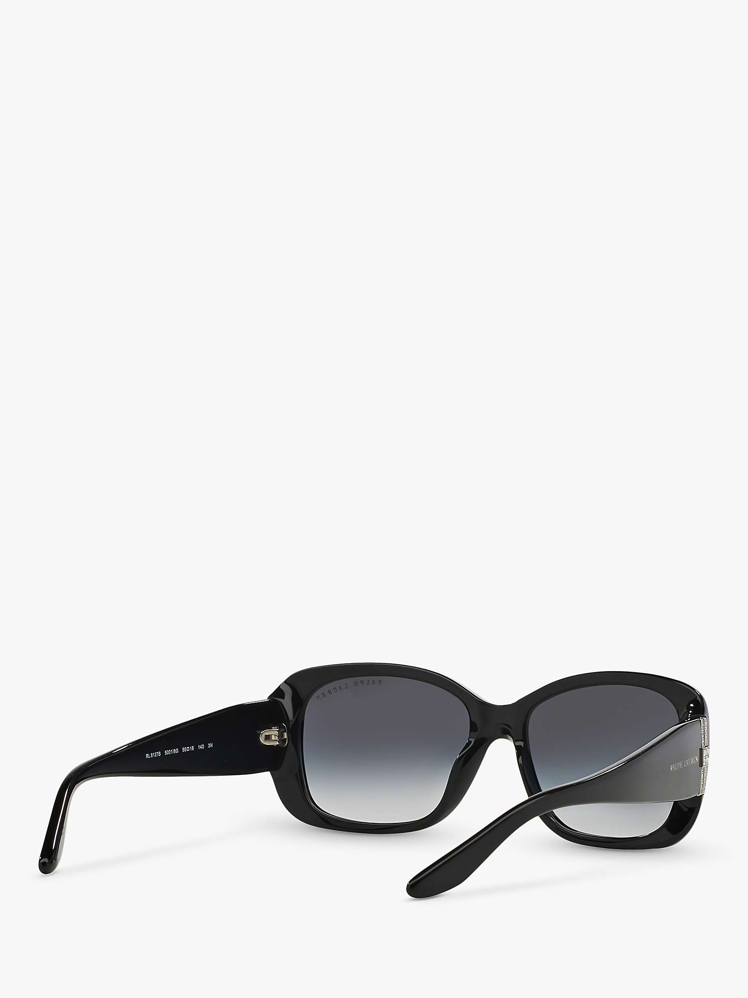 Buy Ralph Lauren RL8127B Women's Rectangular Sunglasses, Black/Grey Gradient Online at johnlewis.com