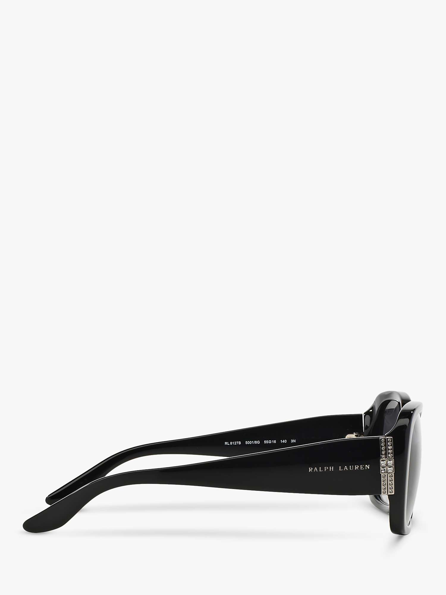 Buy Ralph Lauren RL8127B Women's Rectangular Sunglasses, Black/Grey Gradient Online at johnlewis.com