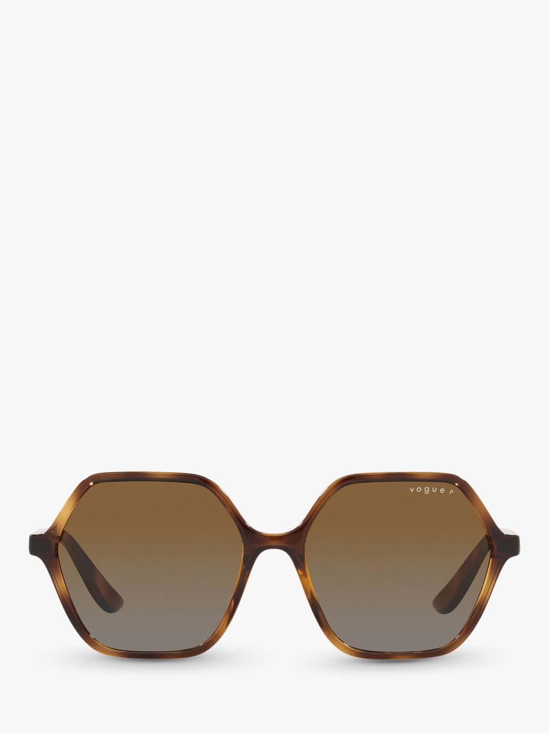 Vogue VO5361S Women's Polarised Irregular Sunglasses, Tortoise/Brown Gradient