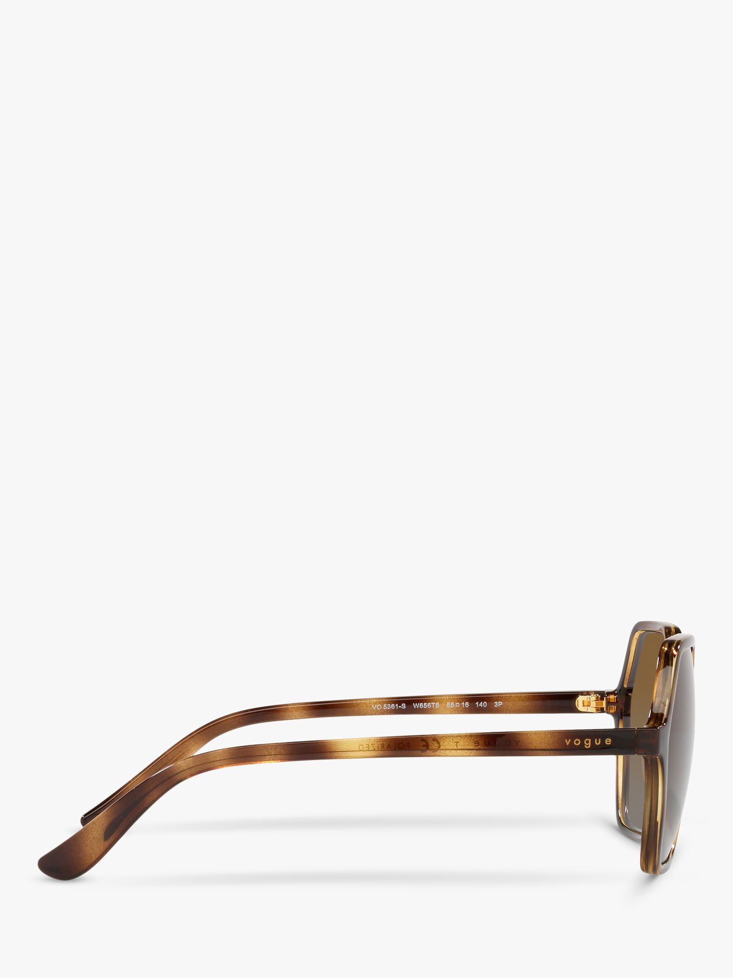 Buy Vogue VO5361S Women's Polarised Irregular Sunglasses, Tortoise/Brown Gradient Online at johnlewis.com