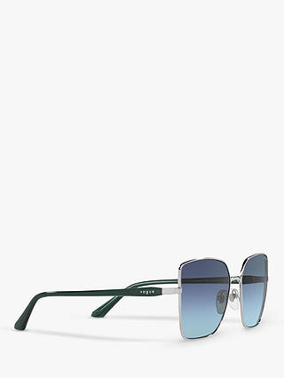 Vogue VO4199S Women's Butterfly Sunglasses, Silver/Blue Gradient