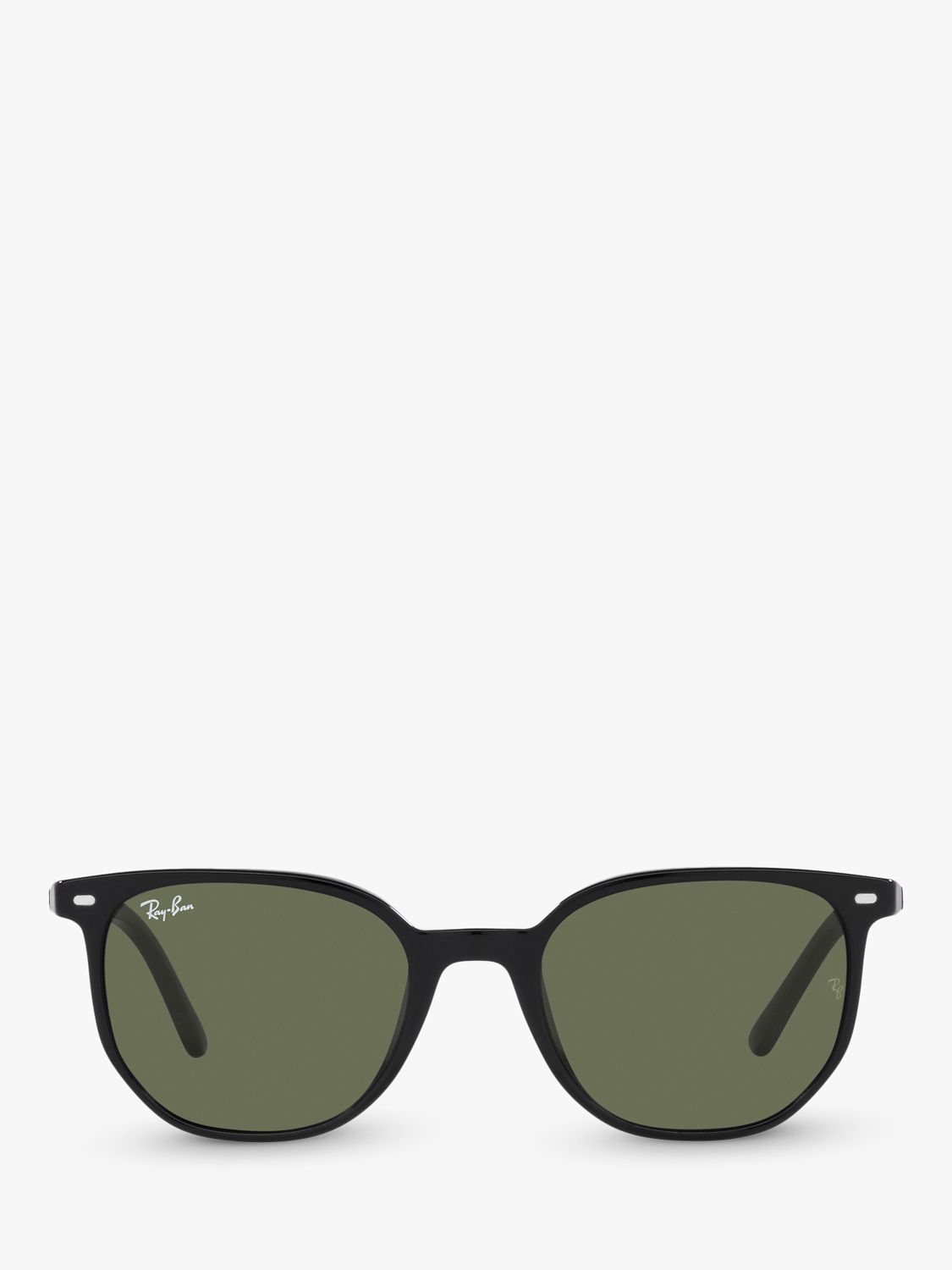 Buy Ray-Ban RB2197 Unisex Elliot Sunglasses, Black/Green Online at johnlewis.com