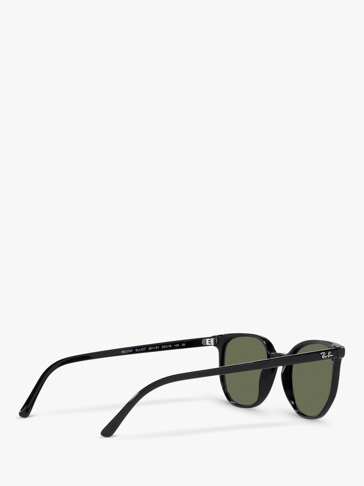 Ray-Ban RB2197 Unisex Elliot Sunglasses, Black/Green