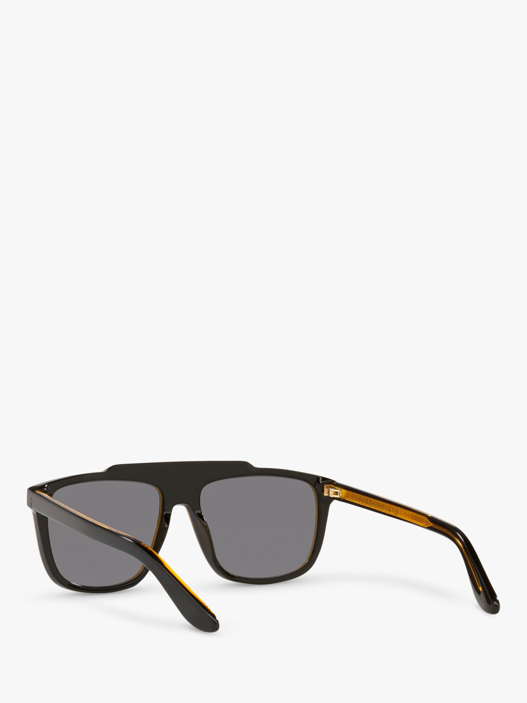 Gucci GG1039S Men's Aviator Sunglasses, Black/Grey