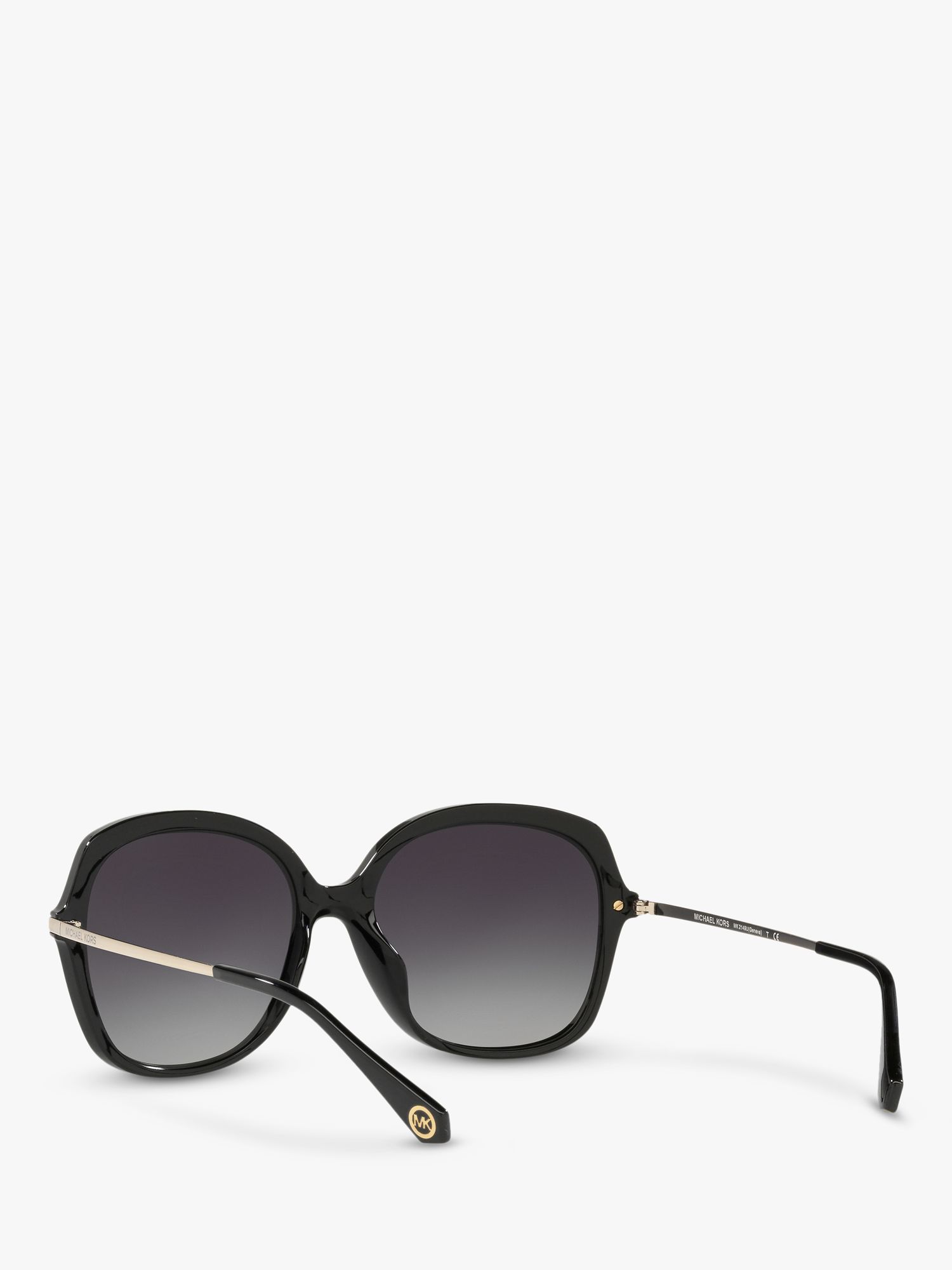 Michael Kors MK2149U Women's Geneva Polarised Square Sunglasses, Black ...