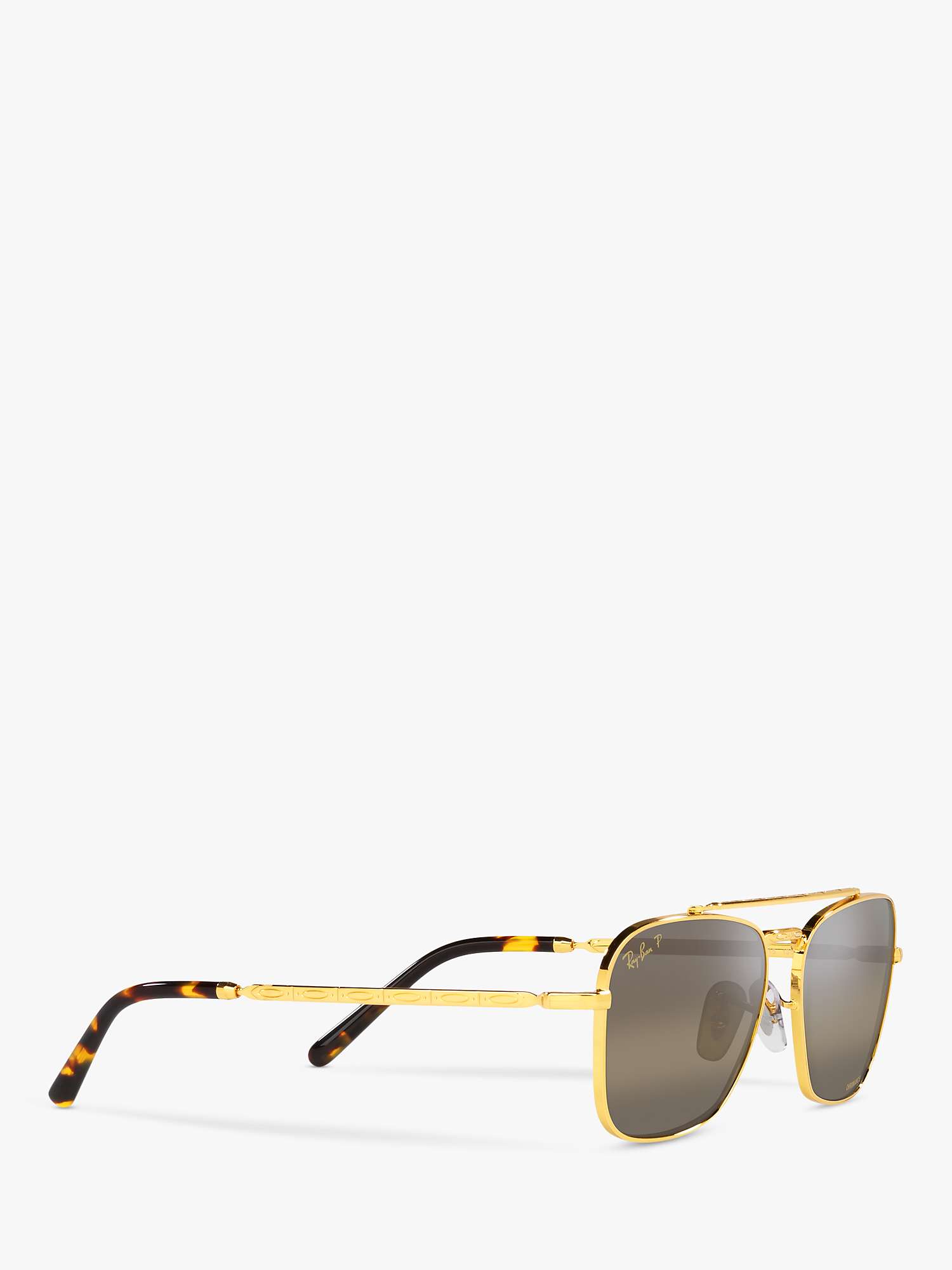 Buy Ray-Ban RB3636 Unisex New Caravan Square Sunglasses, Legend Gold/Brown Online at johnlewis.com