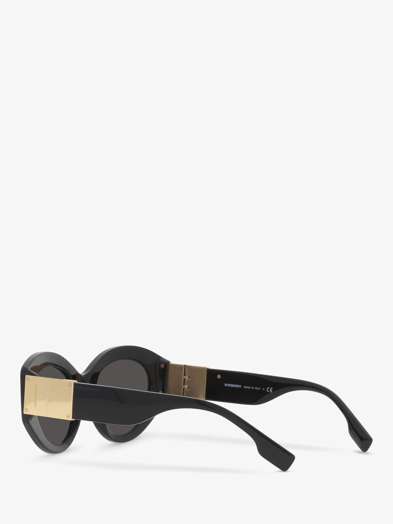 Burberry BE4361 Women's Sophia Cat's Eye Sunglasses, Black/Grey at John  Lewis & Partners