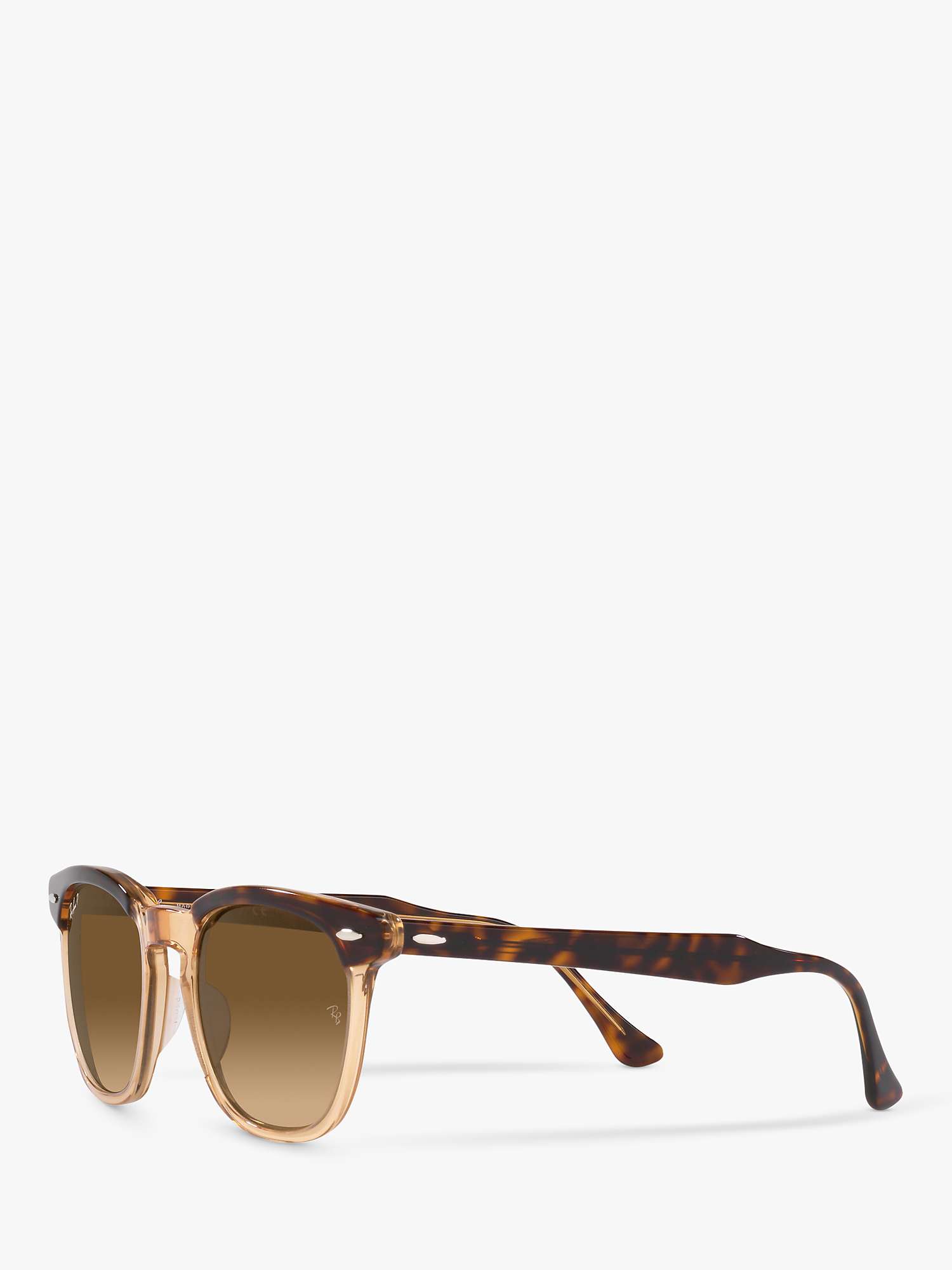 Buy Ray-Ban RB2298 Unisex Polarised Hawkeye Sunglasses, Transparent Havana/Brown Online at johnlewis.com